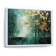 thumbnail image 2 of Designart "Emerald Canopy Bold Forest art painting I" Landscapes Floater Framed Canvas Print, 2 of 7