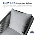 thumbnail image 3 of 7-Piece Patio Dining Set for 6 - Wicker All Weather Outdoor Furniture with Cushions & Pillows, Grey, Modern Outdoor Table & Chairs Set, 3 of 8