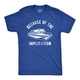 thumbnail image 1 of T-shirt Homme Drôle Citation Télé Bateau Graphique (Royal Chiné) - L, 1 of 3