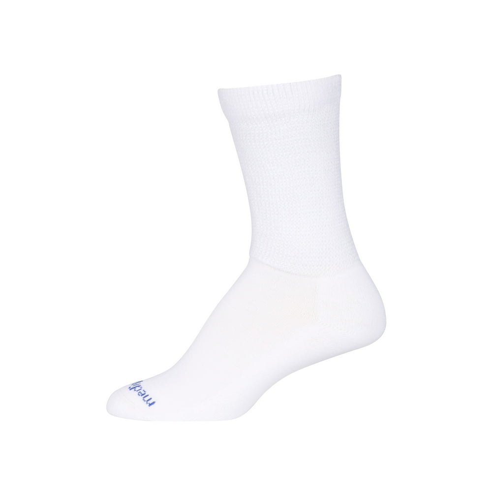 MediPeds Ladies Diabetic Crew Socks, 4 Pairs