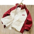 thumbnail image 2 of Sherpa Fleece Jacket Toddler Boys Full Zip Winter Warm Coats Infant Kids Long Sleeve Solid Color Outerwear (Red 6 Years), 2 of 3