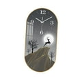 thumbnail image 4 of Reloj de pared de moda, relojes colgantes de pared, reloj de pared decorativo de barrido silencioso, relojes grandes para porche, dormitorio, hotel, Estilo B Soledad Reloj de pared, 4 of 10