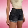 thumbnail image 6 of Denim Shorts for Women High Waisted Button Down Roll Up Short Jeans with Pockets Stretchy Ripped Trendy Distressed Cut Off Shorts 2026 Summer Beach Vacation Outfits, 6 of 8