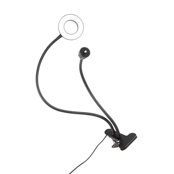 FUEENIRVA Supplementary Lamp Selfie Desk Light Aluminium Alloy Black Clip Style for Content Creators 1Pcs