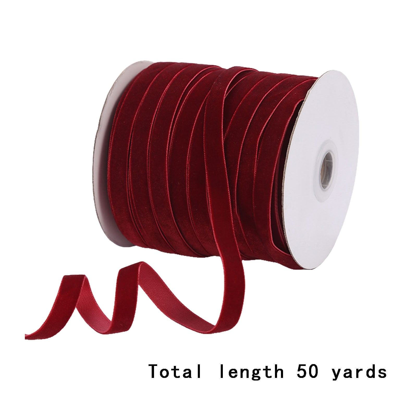 YWIYIUD 6Roll Dark RedVelvet Ribbon Vintage Ribbons Soft SingleFace VelvetFabric Ribbon for Gift Wrapping,Bows,FlowerBouquet Arrangements,Birthday Wedding Holiday Party Decorations