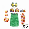 thumbnail image 1 of Falda hawaiana,Conjuntos de disfraces de baile divertidos para hombres y mujeres,Traje de cosplay para de playa de Halloween,ropa de baile,Vestido de fiesta hawaiano elástico y, 1 of 7