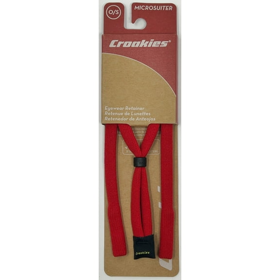 Croakies Micro Suiter Eyewear Retainer, Sm. 2-5mm - Red