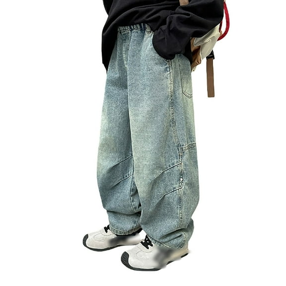 CAIXIA Boys Pants,Boys Cargo Trousers Fully Elastic Waist Trousers For Children Regular Fit Age 4 12 Years,10-11 Years