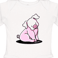 thumbnail image 4 of Inktastic Sitting Pig Boys or Girls Long Sleeve Baby Bodysuit, 4 of 5