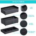 thumbnail image 2 of Arboraoe Adjustable Furniture Risers for Sofas. Bed Risers 3 Inch Heavy Duty. Stackable Desk Risers Up to 1300lbs. Bed Elevators for Desk Chair Couch Sofa Dorm Table Legs Risers - (4 Piece Set. Black), 2 of 5