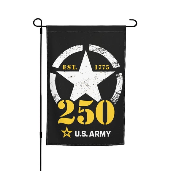 U.S. Army 250th Anniversary Emblem Logo Double Garden Flags 12x18 Inch Suitable For Courtyard Lawn Holiday Home Outdoor Decoration Flag