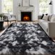 thumbnail image 3 of Alfombra de Área PAGISOFE Negra Blanca Gris 240x300cm Peluda Suave, 3 of 8