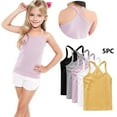 thumbnail image 2 of ZACPNCV 5 Pack Girls Dance Tank Tops Racerback Camisole Spaghetti Strap Camis Sleeveless Undershirts Ballet Gymnastics Wear Pink 3-4 Years, 2 of 9