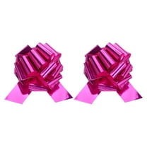 12 Inch Giant Large Pull Bow 2 Pcs Big Glitter Metallic Car Bows Ribbon for Wedding Presents Gift Wrapping Christmas, Rose Red