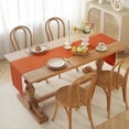 thumbnail image 2 of 100% Pure Linen Natural Table Runner - 14x120 Inch French Linen Table Decor for Dining, Holidays, Christmas, and Weddings - Caramel, 2 of 7