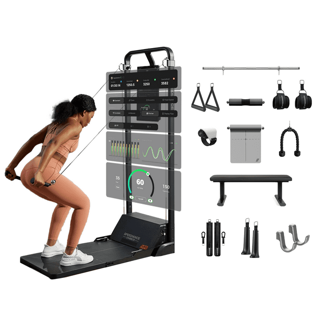 Speediance AI-Powered Smart Home Gym System, Multi-functional Smith Workout Machine & Full Body Strength Training Fitness Equipment, All-in-One Training Machine with Digital Weight Virtual Trainer