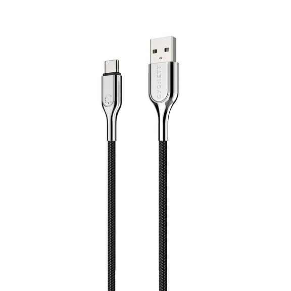 Cygnett CY2679PCUSA Armored 3.1 USB-C to USB-A Charge and Sync Cable, 3 Feet