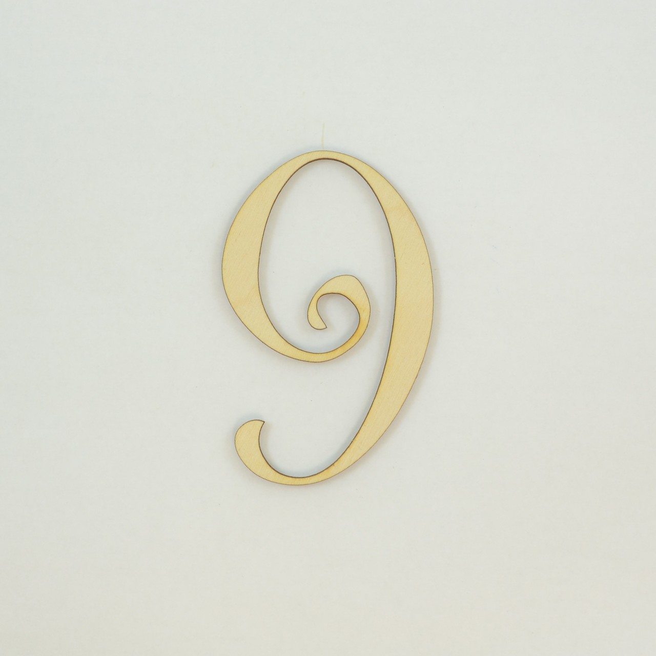 1 Pc, 5 Inch X 1/4 Inch Wood Numbers 9 In The Curlz Font Great For ...