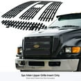thumbnail image 3 of APS Compatible with Ford F-650 F-750 2004-2015 Main Upper Stainless Steel Black 8x6 Horizontal Billet Grille Insert F65800J, 3 of 7