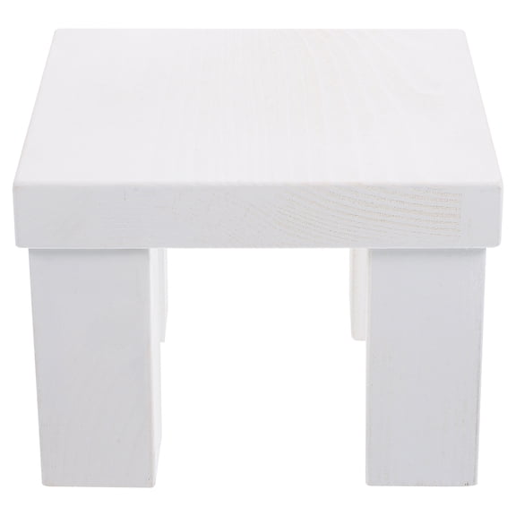 UEETEK Stool Mini Mini Wooden Bench White Wooden 1Pcs