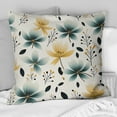 thumbnail image 2 of Designart "Deep Teal Ocean Harmony I" Floral Printed Throw Pillow, 2 of 5