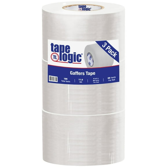 Tape Logic Gaffers Tape 11 Mil 4" x 60 yds. White 3/Case T98918W3PK