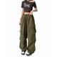 thumbnail image 1 of Pantalones Cargo para Mujer, Pantalones Casuales de Senderismo, Pantalones Holgados Y2K de Cintura Alta con Múltiples Bolsillos Verde 5XL, 1 of 9
