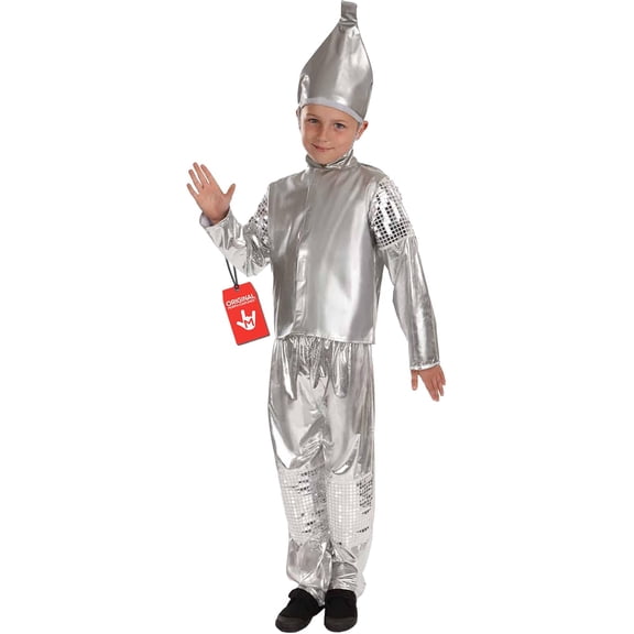 Fun Shack Tin Boy Kids Boys Halloween Costume For Boys Silver Large
