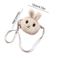 thumbnail image 4 of AYktou Cute Bunny Coin Purse Crossbody Bag, 4.7×3.9 Inch Plush Rabbit Wallet Crossbody Purse Easter Bunny Ears Birthday Storage Bag Small Gift Bag Portable Lovely Handbag, 4 of 7