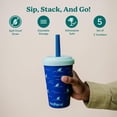 thumbnail image 2 of GoGo's Kids Portable Tumbler Cups with Lids and Spill-Proof Straws - 5 Pack of Stackable 12 oz Tumblers with Twist-On Lids - Easy Storage, Dishwasher Safe - New Explorer, 2 of 4