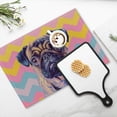 thumbnail image 4 of BaHomeck placemats Set of 4 rectangle Linen Cotton Placemats for Dining Table Washable Heat Resistant,18*12inch,Cute Pug Dog Portrait On Colorful Pastel Background, 4 of 4