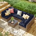 thumbnail image 7 of Kimunuk 14 Pcs Outdoor Cushion Slipcovers, Replacement Outdoor Patio Cushion Covers with 3 Size, Waterproof and Zippered, Fit for Outdoor Furniture, Patio Sofa Couch, Covers Only, Navy Blue, 7 of 7