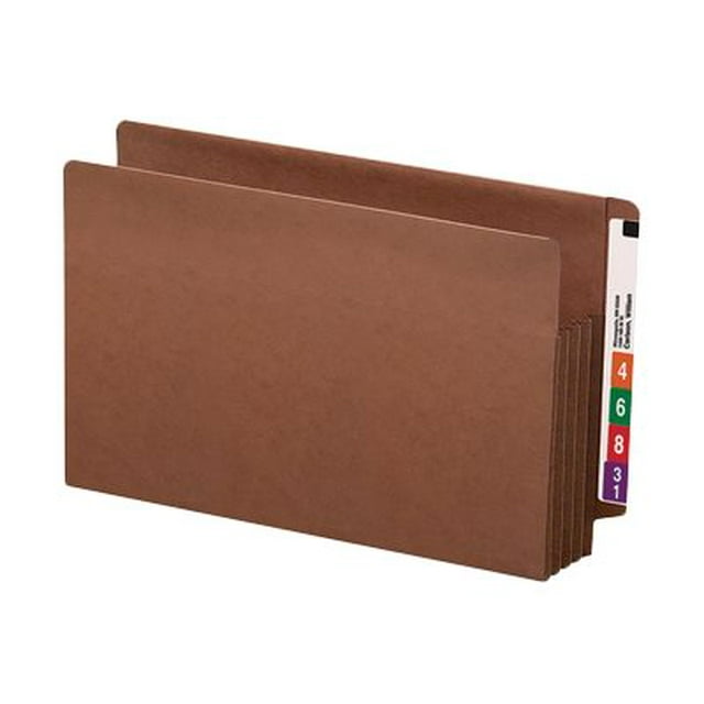 Smead 74780 Redrope Extra Wide End Tab TUFF Pocket File Pockets with Reinforced Tab