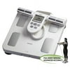 Full Body Sensing Floor, Body Analyzer / Scale OMRON\xc2\xae Large LCD Display Sliver and White