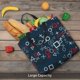 thumbnail image 5 of Easygdp Navy Blue Geometric Bolsa Tote para Mujer, Bolso de Hombro para Trabajo, Playa, Viajes, Compras y Supermercado, 5 of 7