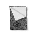thumbnail image 2 of Dark Grey Soft Flannel Fleece Blanket, Abstract Antique Pattern with Curves and Swirls Renaissance Revival Vintage, Cozy Plush for Indoor and Outdoor Use, 50" x 70", Pale Grey Black, by Ambesonne, 2 of 6