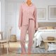 thumbnail image 2 of Conjunto de pijama de manga larga de 2 piezas para mujer - Pijama informal y cómodo con pantalones de cintura elástica - Tejido de poliéster suave - Tallas M-XXL, 2 of 5