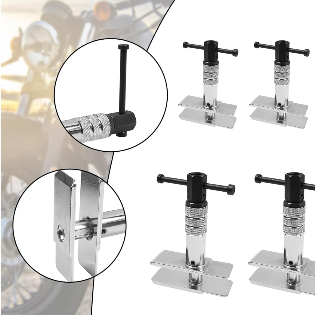 Motorcycle Brake Caliper Spreader Tool Heavy Duty Iron 500LB Capacity 30-75mm Adjustable Secure Grip