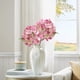 thumbnail image 5 of Tallo de flor de seda de hortensia artificial | Flor artificial de 54 pétalos para bodas y decoración del hogar | Manualidades y pintura al óleo | 18 x 45 cm, 5 of 6