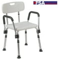 thumbnail image 6 of Emma + Oliver 300 Lb. Capacity, Quick Release Back & Arm White Shower Chair, 6 of 18