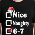 thumbnail image 3 of Nice Naughty 6 7 Meme T-Shirt – Christmas Humor Theme – Kids Holiday Wear, 3 of 6
