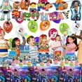 thumbnail image 7 of Birthday Party Supplies for 10 Guest,185Pcs Birthday Decorations Includes Tablecloth, Birthday Banner, Cupcake Toppers, Balloons, tableware, Stickers, Candy Box,Blowouts,Foil Balloon, 7 of 7