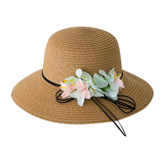 EnJoCho Summer Baby Flower Breathable Hat Straw Sun Hat Kids Hat Boy Girls Hats Cute Beach Sunhat Casual Outdoor Caps