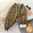 thumbnail image 6 of kpoplk Toddler Boy Sweatpant Joggers Pants Cinched Hem Athletic Jogging Sweat Pant(Coffee,3-4 Y), 6 of 7