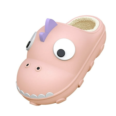 

Youmylove Fashion Autumn Winter Girls Boys Slippers Flat Bottom Soft Plush Comfortable Cute Cartoon Dinosaur Zapatos