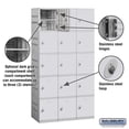 thumbnail image 4 of Plastic Locker - Five Tier - 3 Wide - 73 Inches High - 18 Inches Deep - Gray - Unassembled, 4 of 4