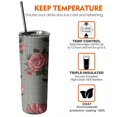 thumbnail image 6 of 20oz Pioneer Flower Skinny Tumblers Stainless Steel Tumbler with Lid and Straw,Vacuum Insulated Double Wall Travel Tumbler Cups with Cleaning Brush for Coffee,Tea, 6 of 6