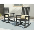 thumbnail image 2 of HDPE Outdoor Rocking Chair Set of 2, Weather & Fade Resistant Porch Rockers for Patio, Deck & Porch,Black, 2 of 7