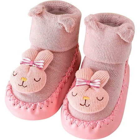 

QWZNDZGR Baby Boy Girl Toddler Infant First-Walking Training Indoor First Walkers Casual Elastic Socks Shoes Sock Shoes Sneaker