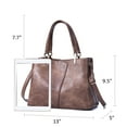 thumbnail image 4 of KouLi Buir Women Handbags Purses Large Tote Shoulder Bag top Handle Satchel Bag for Work (Dark Brown), 4 of 7